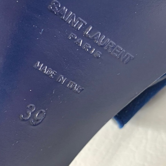 YSL Blue Tribute Heels “SOLD” - Picture 4 of 7